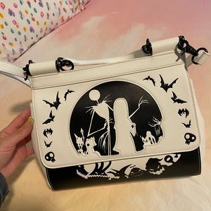 LOUNGEFLY BOX LUNCH EXCLUSIVE JACK AND SALLY PURSE